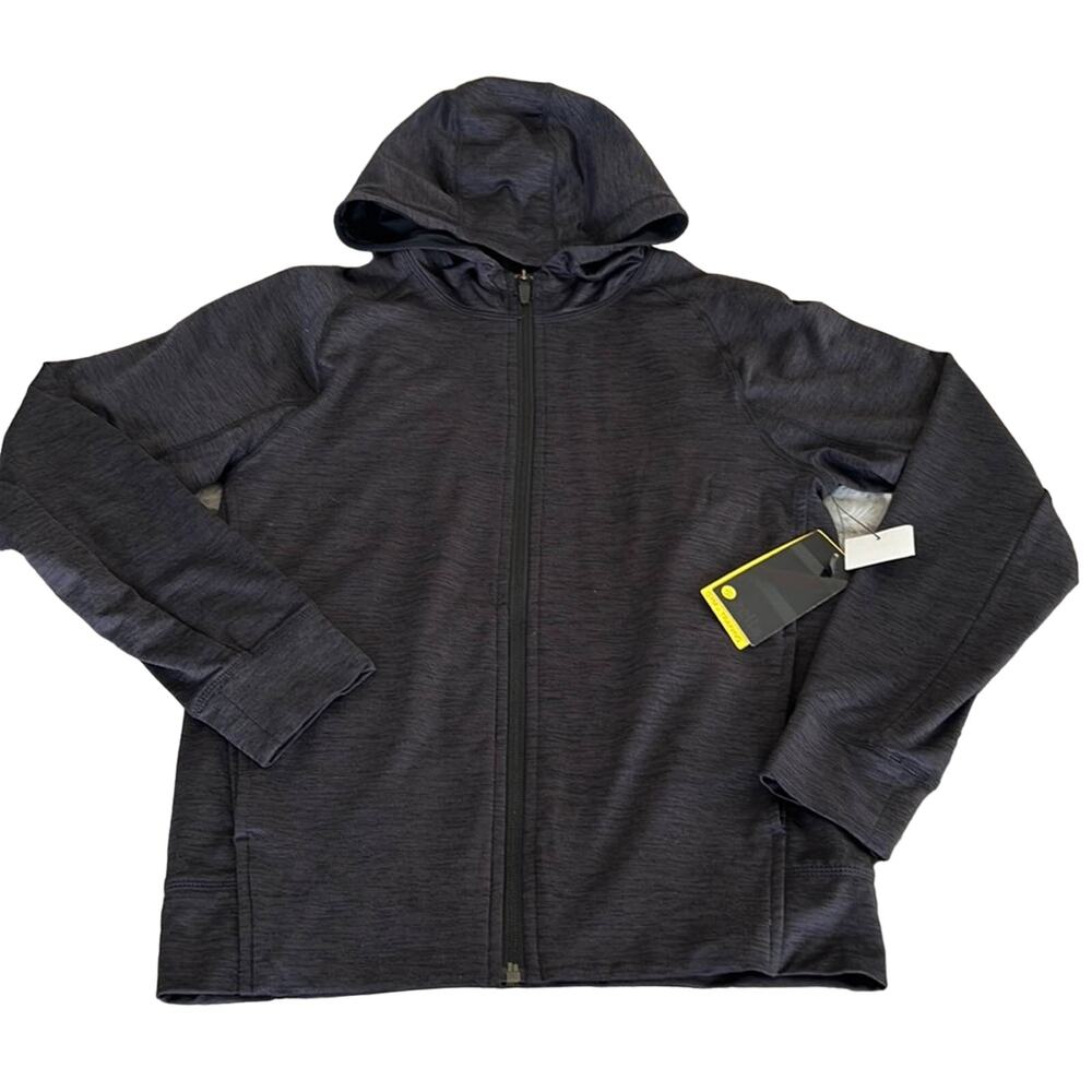 Zella Kids Active Zip Up Hoodie | Spacedye Grey | Medium (8/10) | NWT